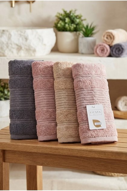 Asorti Rayon 50x90 4'Lü Havlu Seti El Havlusu