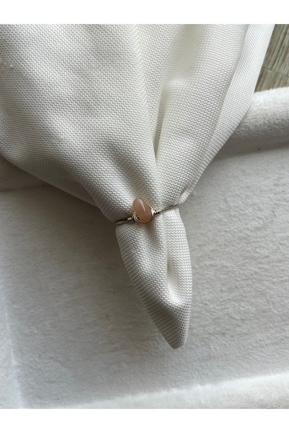 Broken Sunstone Adjustable Wire Ring Handmade