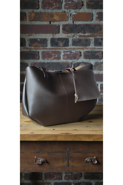 Polen Large Wallet Women's Shoulder Bag Brown
