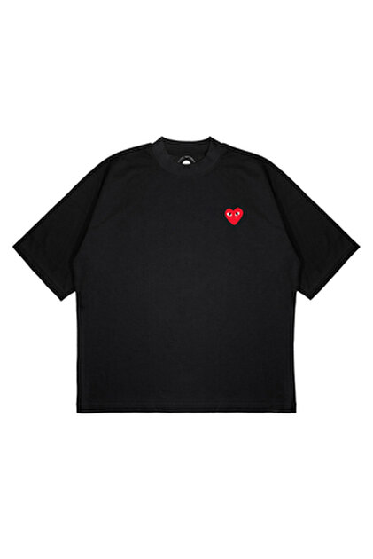 PURE EFFECT Unisex Oversize Chrome Hearts Baskili Baskılı Boxy Fit