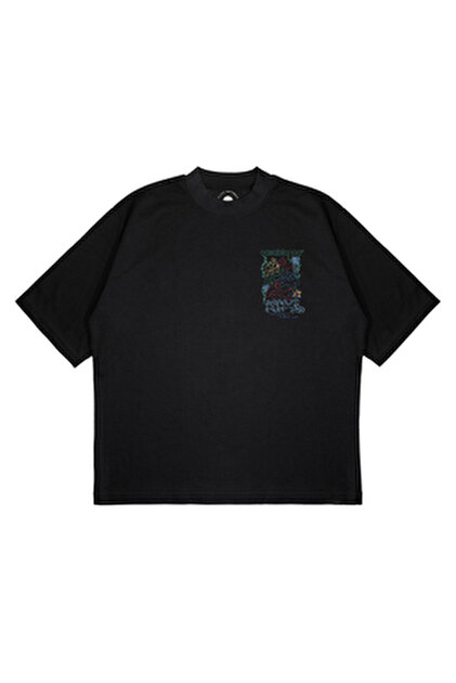 TRAGEDY Tricou unisex oversize cu imprimeu Chrome Hearts, croială