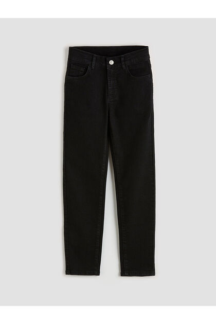 Siyah Slim Fit Erkek Çocuk Jean Pantolon