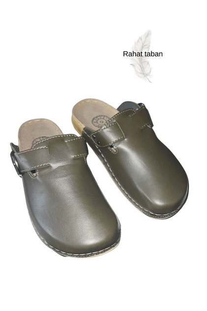 Women's Olive Green Orthopedic Buckle Casual Shoes – Narrow Fit Comfortable Casual Home & Work Slippers