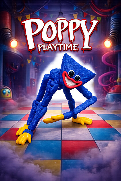 Rüzgar Tasarım Poppy Playtime Mavi Canavar Oyuncak Figürü