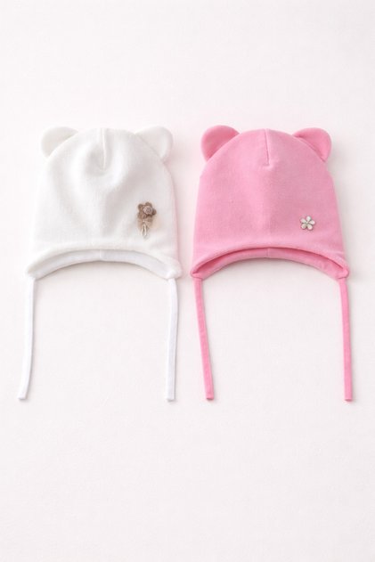 Fleece on the Outside, 100% Cotton on the Inside, 2-Pack Baby Beanie