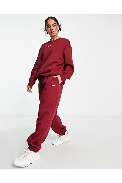 Nike NSW Phoenix Fleece Pant bordo Kadın Eşofman Altı DQ5887-677