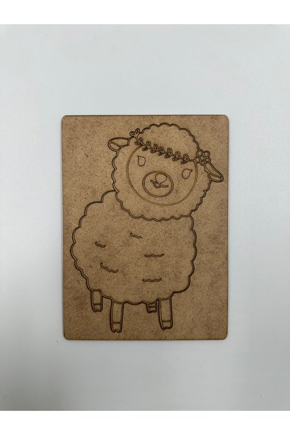 10 Pieces Sheep Wooden Painting School Event Activity Art 15 cm