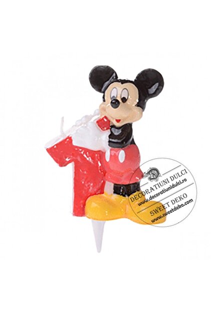 Lumanare Mickey Mouse si cifra 1