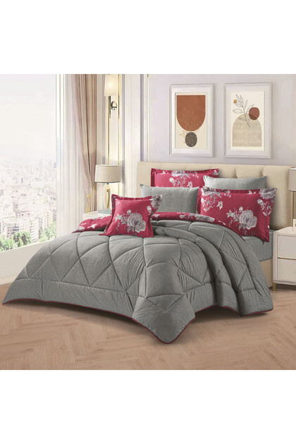 Horse 4-piece single bed set – elegant floral design and luxurious softness, double-sided Moira-13