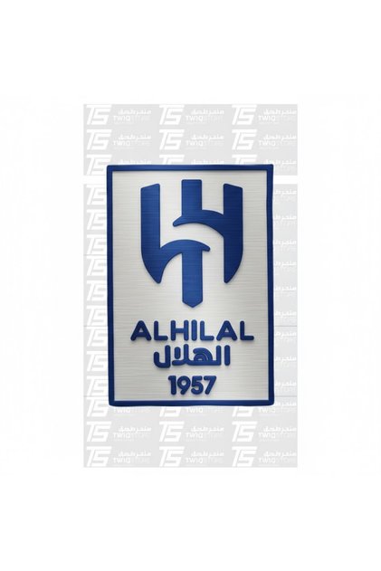 ملصق معدني للجوال بشعار نادي الهلال السعودي