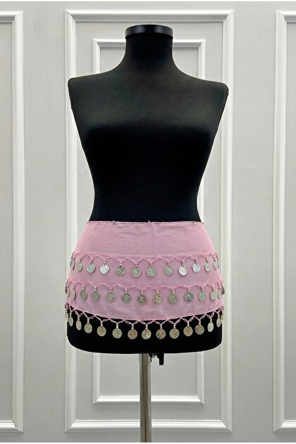KISHIDAMIKI - tulle chain belt (PINK)超美品 ZEYMERADE Pembe Gümüş Şakira Oryantal Dansöz Dans Kemeri Pullu