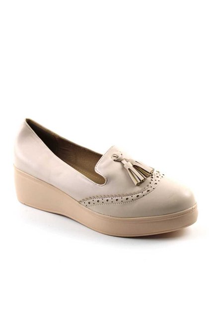 Pantofi de dama , cu platforma , usori si comozi , decorati cu ciucuri LDY-W36-APRICOT