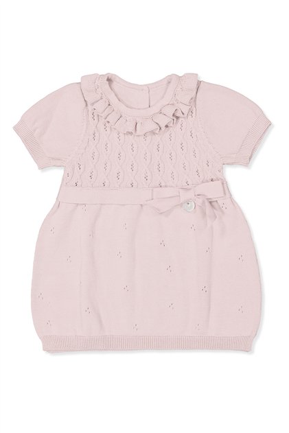 Tri̇ko Dress (Burgu Pattern) Pink