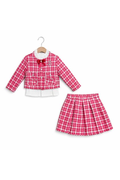 Barbie Style Pink Houndstooth 3-Piece Set
