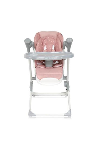 Scaun de masă 2 în 1 cu balansoar electric Ventura Peach Beige Stars 15 kg, 6 înălțimi