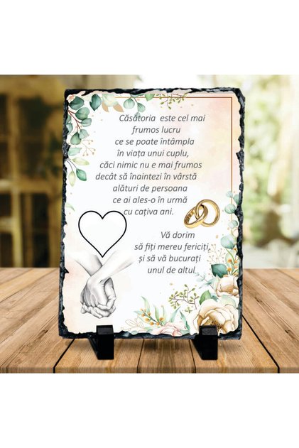 Piatra ardezie – Mesaj de felicitare pentru aniversarea căsătoriei