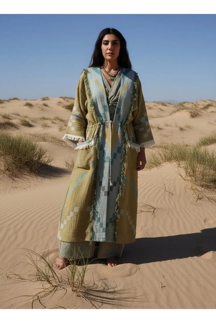 Anatolian Heritage Kaftan / Green Kilim