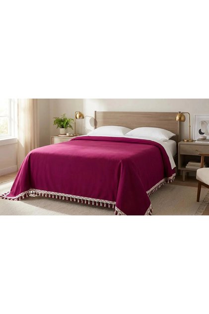Double Bedspread 200 X 230 cm - Claret Red