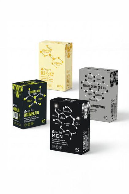 Men's Vitamin Pack Set of 4 | Men + D3&K2 + Bromelain + Magnesium