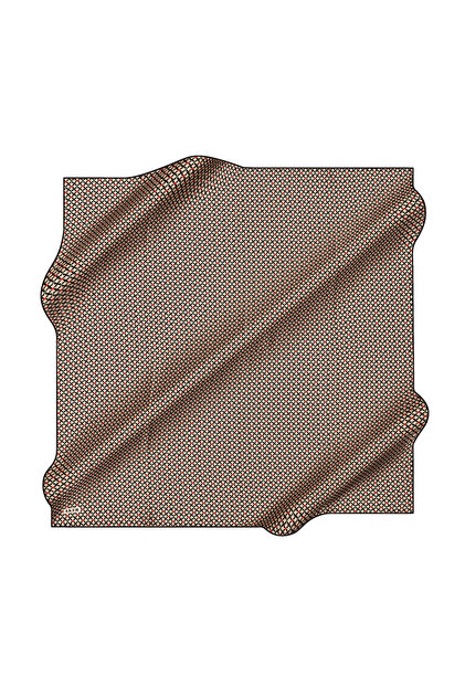 Siyah 90X90 İpek Krep Saten Eşarp