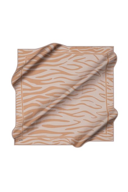 Light Gray 90X90 Silk Crepe Satin Scarf