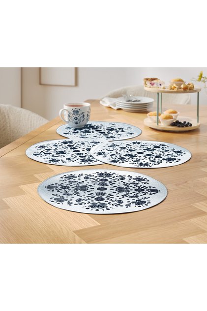 Amerikan Servis, 4lü, Yuvarlak, Baskılı