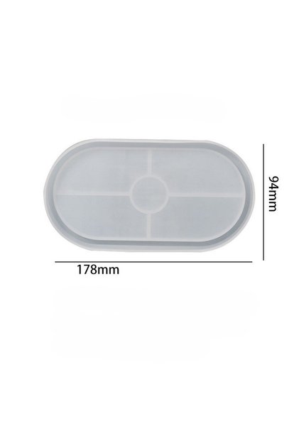SİLİKON KALIP TAŞ TOZU İTHAL DEKORATİF ORTA BOY OVAL TABAK KALIBI PARAFİN MUM EPOKSİ HB80-0185