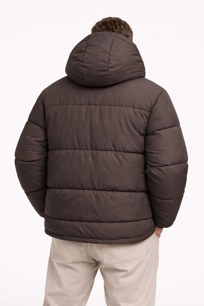 JACK&JONES PLUS Men's JJWORLD Puffer Jacket PLS Puffer Jacket, Mulch, 6XL
