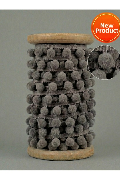 Pompom Ribbon 4 Meters Decorative Ornament Ribbon Henna Party Organization and Handicraft Material