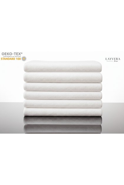 Hotel Towel 90X150 Double Layer 6-Piece Set 650 Grams |   Plain White Hotel-Spa-Bathroom