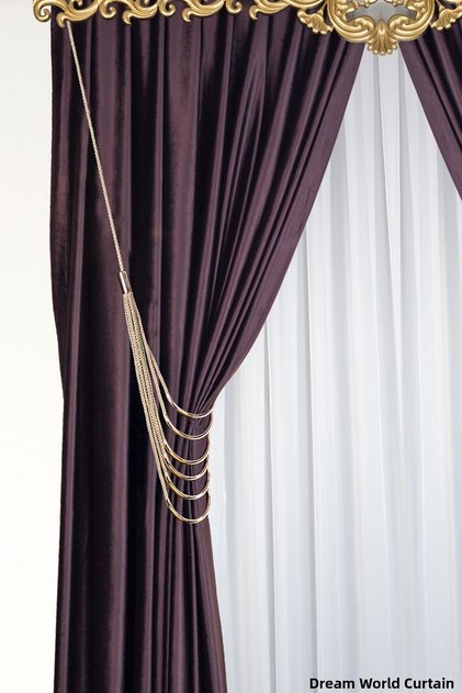 Ceiling Tieback with Cornice Attachment Custom Made Decorative Curtain Tieback Braçol Curtain Accessory