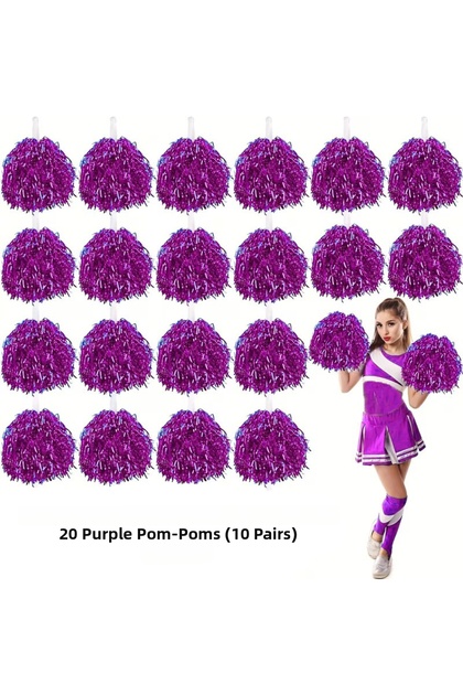 Ilkestor 10 Pairs (20 Pieces) Fuchsia Color April 23 May 19 October 29 School (95947) Show Pom Poms