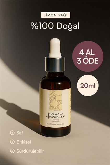 %100 Doğal Canlandırıcı & Enerji Verici Limon Yağı – 20 ml