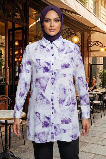 Patterned Plus Size Tunic 20512