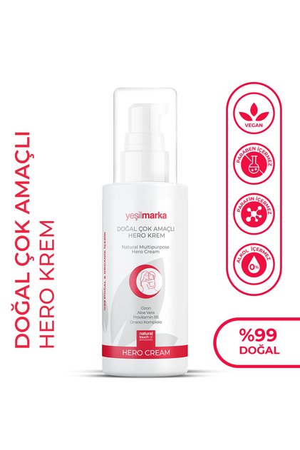 Cilt Bariyeri Onarıcı - Yenileyici & Nemlendirici Çok Amaçlı Hero Cream - %99 Doğal Içerik