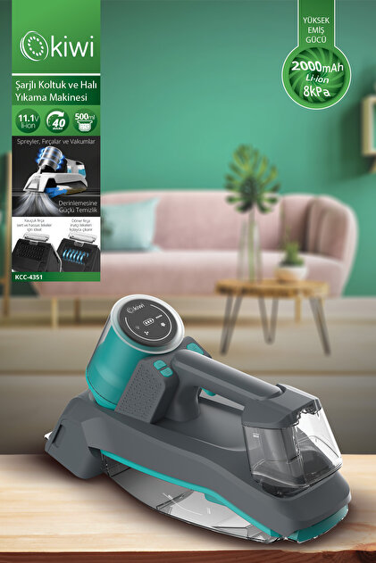 Kiwi Şarjlı Koltuk ve Halı Yıkama Makinesi Portatif Taşınabilir