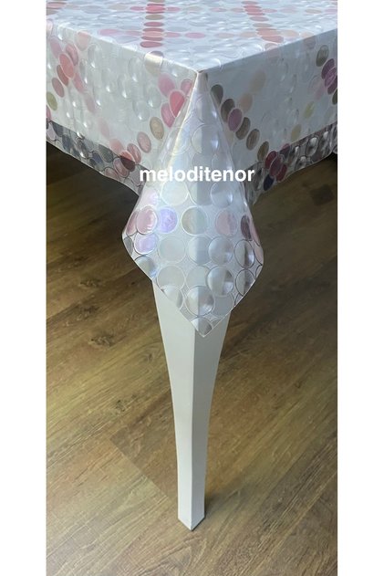Meiwa Three-Dimensional Flame-Retardant Glossy Pearlescent Transparent Erasable Pvc Oilcloth Tablecloth Protector