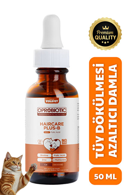 Oprobiotic PlusB Kediler İçin Tüy Dökülmesini Azaltıcı Damla 50ml