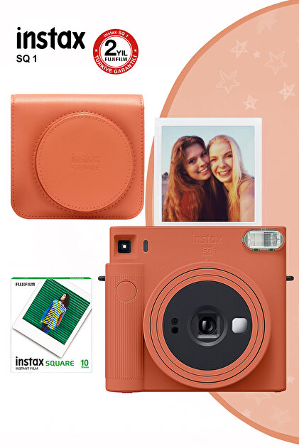 Fujifilm Instax Sq1 Terracotta Turuncu Fotoğraf Makinesi Ve Hediye