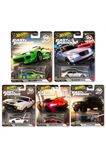 HOT WHEELS Premium Fast & Furious 25.Years 5'li Set HNW46-979N