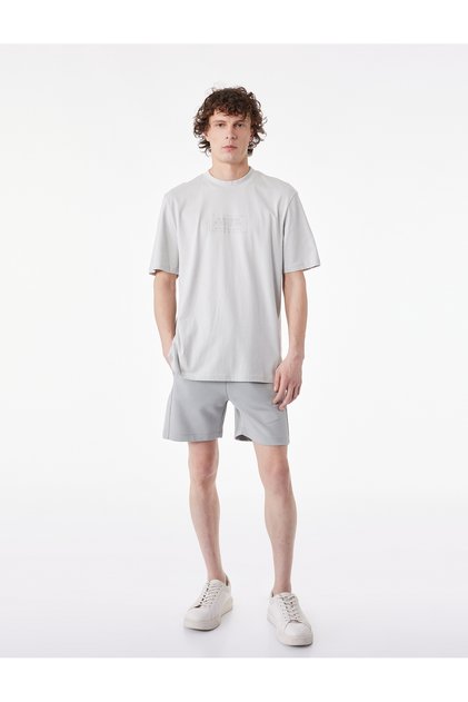 Regular Fit Short Sleeve Cotton Crew Neck Printed T-Shirt