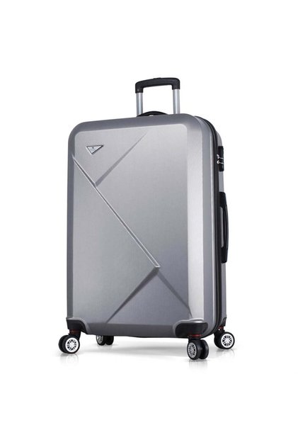 Gri Unisex Büyük Boy Valiz Diamond_BYK