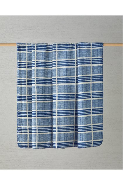 Menor Raya Acrylic Cotton Double Blanket 200X220 cm Indigo-Blue
