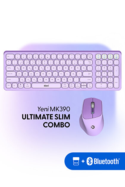 jede masterさん専用 Daxi MK390 Ultimate Slim Combo Kablosuz Bluetooth Klavye Mouse