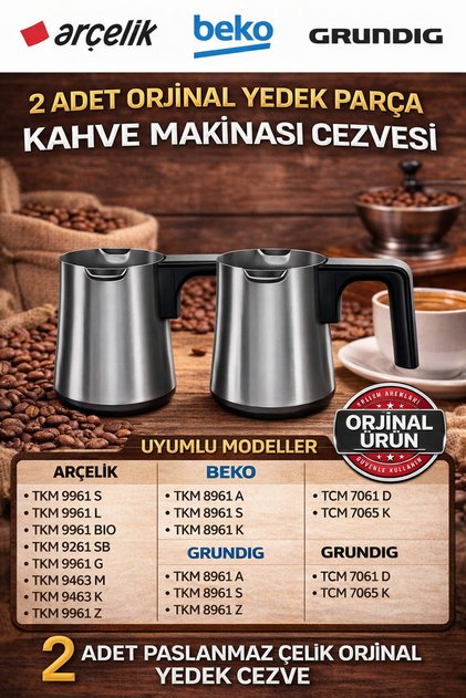 Tkm 9961 L Telve Kahve Makinası Yedek Cezvesi 2 Adet Orjinal Yedek Parça