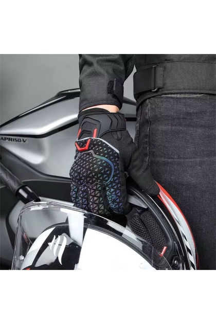 Motorcycle Gloves Full Protection Reflective Touchscreen Compatible Unisex Premium Motorbike Gloves Mr-G4