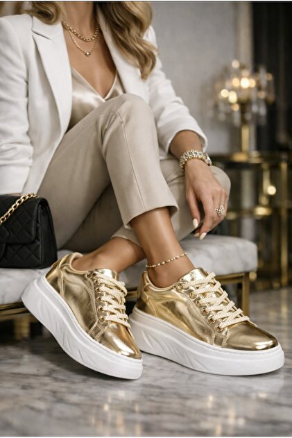 Nine West SAMPINA 5FX Altın Kadın Sneaker - Fiyatı, Yorumları