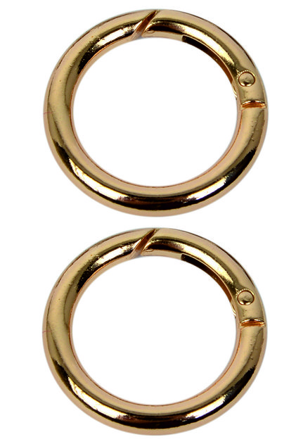 Bag Accessory Metal Spring Ring - Diameter: 2.5 Cm (3 Pairs)
