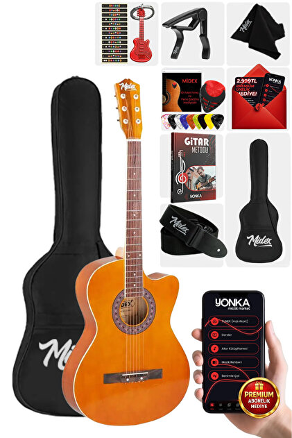 Midex Rg-560bk Pack Siyah Elektro Akustik Gitar Full Set