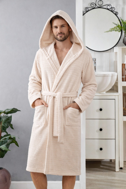 Μπουρνούζι για ενήλικες με κουκούλα Oversize Large Fit